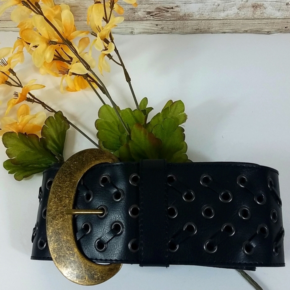 Fashion Belt, Chocolate Brown wide belt, S/M - Picture 2 of 9